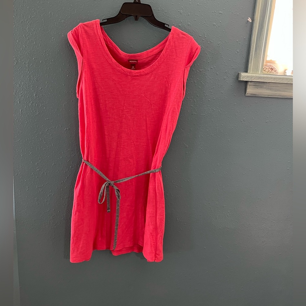 Pink t-shirt dress